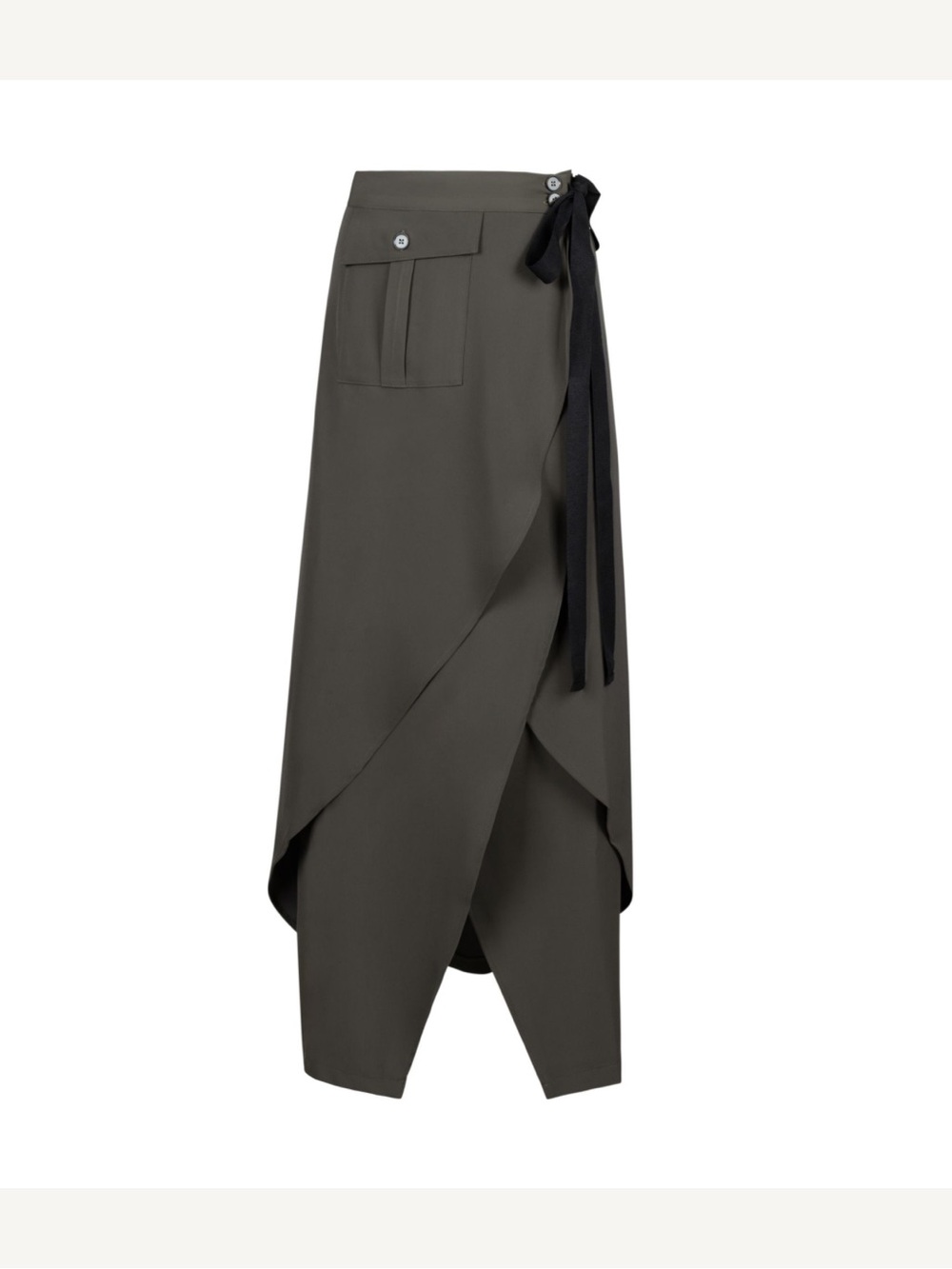 Ellie Makir Army Wrap Pocket Skirt - Picture 2 of 2